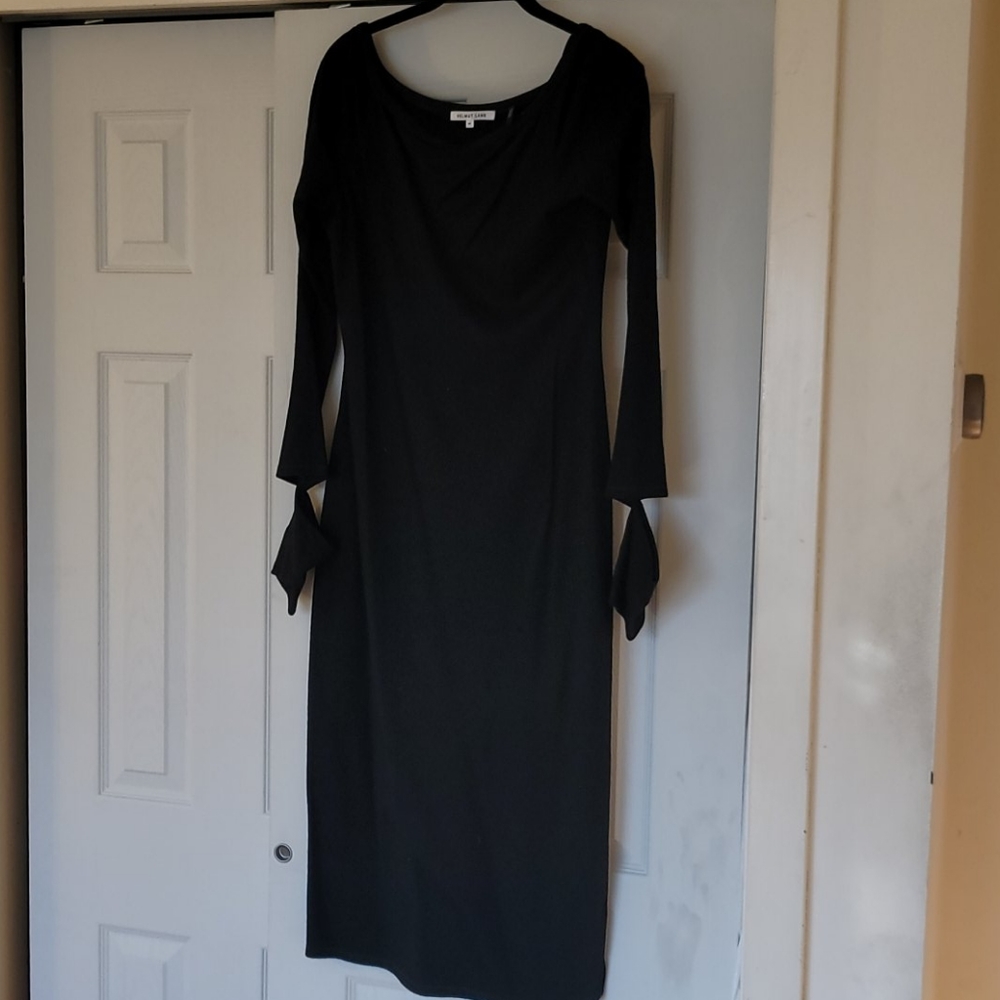 Helmut Lang Black dress with cut sleeves